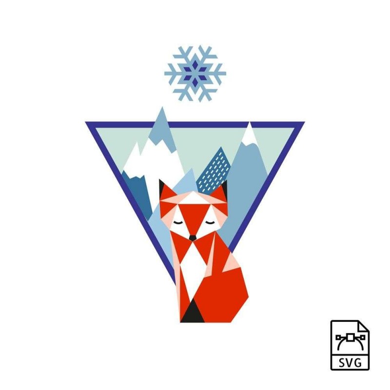 Mountain fox - Vector graphicsdemo_18-33